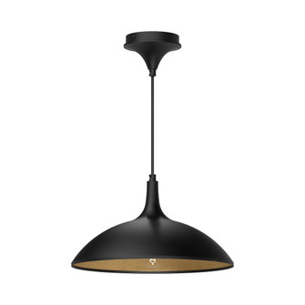 Abel 14-in Matte Black 1 Light Socket Pendant (7713|PD627914MB)