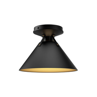 Archer 7-in Matte Black 1 Light Flush Mount (7713|FM584507MB)