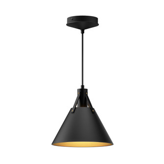 Archer 10-in Matte Black 1 Light Socket Pendant (7713|PD584510MB)