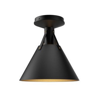 Archer 10-in Matte Black 1 Light Flush Mount (7713|FM584811MB)
