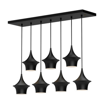 Emiko 36-in Matte Black 7 Lights Linear Pendant (7713|LP523036MB)