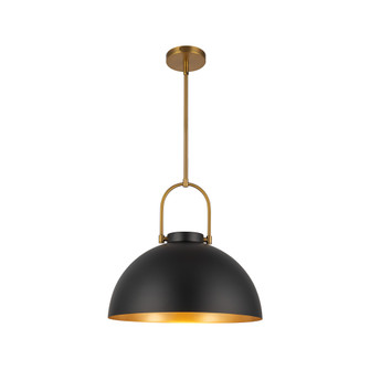 Harper 16-in Matte Black 1 Light Socket Pendant (7713|PD504016MB)