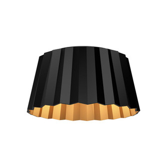 Plisse 14-in Matte Black 2 Lights Flush Mount (7713|FM528514MB)