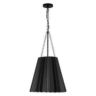 Plisse 16-in Matte Black 1 Light Socket Pendant (7713|PD528116MB)