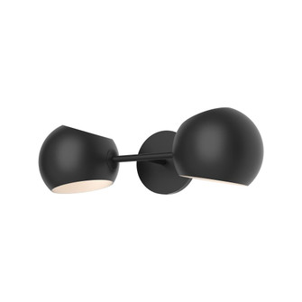 Willow 17-in Matte Black 2 Lights Damp-Rated Wall/Vanity Light (7713|WV648217MB)