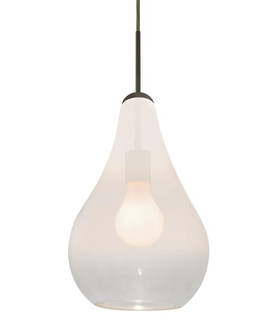 Besa, Leon Cord Pendant, Milky White/Clear, Bronze Finish, 1x60W Medium base (127|1JT-LEONWC-BR)