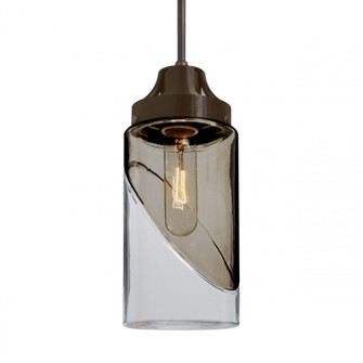 Besa, Blink Cord Pendant, Trans. Smoke/Clear, Bronze Finish, 1x60W Medium Base, 15Ft. Cord (127|1JT-BLINKSM-BR-L)