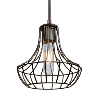 Besa Pendant Spezza 7 Bronze 1x8W LED Filament, 15Ft. Cord (127|1JT-SPEZ07-EDIL-BR-L)