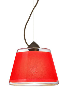 Besa Pica 9 Pendant 1Kx Red Sand Bronze 1x75W Medium Base, 15Ft. Cord (127|1KX-PIC9RD-BR-L)