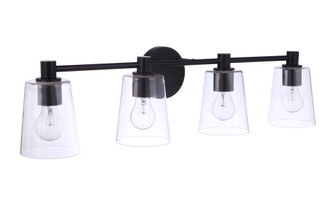 Emilio 4 Light Vanity in Flat Black (20|12633FB4)