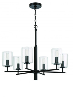 Hailie 6 Light Chandelier in Flat Black (20|55626-FB)