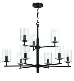 Hailie 9 Light Chandelier in Flat Black (20|55629-FB)