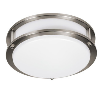 10 in. Brushed Nickel Integrated Selectable LED CCT Round Flush Mount Light (21|EV1410C3C-35)