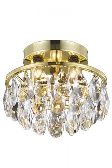 Clara Collection Flush Mount D10in H7in Lt:3 Gold Finish (758|LD9805F10G(872))