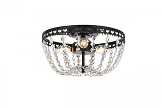 Kylie 14 inch flush mount in black (758|1112F14BK)