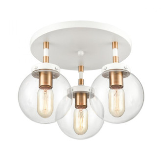 Boudreaux 15'' Wide 3-Light Semi Flush Mount - Matte White (91|24435/3)