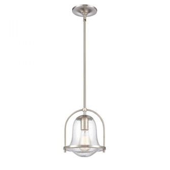 Connection 8'' Wide 1-Light Mini Pendant - Satin Nickel (91|67855/1)