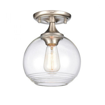 Angie 8'' Wide 1-Light Semi Flush Mount - Satin Nickel (91|81575/1)