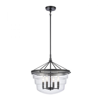 Boyer 18'' Wide 4-Light Pendant - Matte Black (91|82169/4)