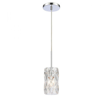 Forma de Crystal 4'' Wide 1-Light Mini Pendant - Polished Chrome (91|82196/1)