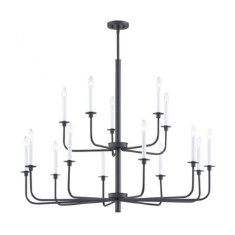 Thomas - Lexington Green 46'' Wide 15-Light Chandelier - Matte Black (91|CN3415826)