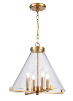 The Holding 17'' Wide 4-Light Pendant - Satin Brass (91|D4467)