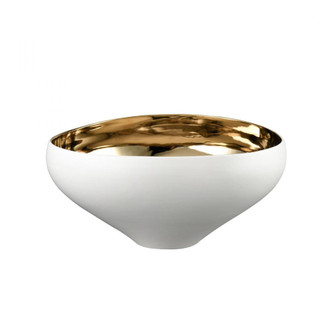Greer Bowl - Tall White and Gold Glazed (2 pack) (91|H0017-9755)