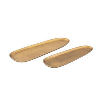 Blain Tray - Set of 2 Brass (2 pack) (91|H0897-9846/S2)