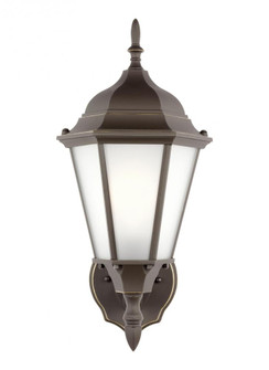 Bakersville traditional 1-light LED outdoor exterior wall lantern sconce in antique bronze finish wi (38|89941EN3-71)