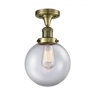 Beacon - 1 Light - 8 inch - Antique Brass - Semi-Flush Mount (3442|517-1CH-AB-G202-8-LED)