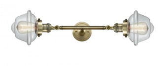 Oxford - 2 Light - 8 inch - Antique Brass - Adjustable Bath Vanity Light (3442|208L-AB-G532-LED)