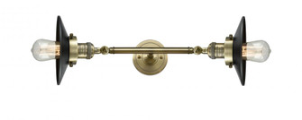 Railroad - 2 Light - 8 inch - Antique Brass - Adjustable Bath Vanity Light (3442|208L-AB-M6)