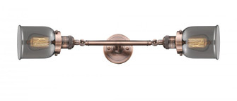Bell - 2 Light - 5 inch - Antique Copper - Adjustable Bath Vanity Light (3442|208L-AC-G53-LED)