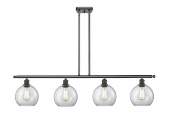 Athens - 4 Light - 48 inch - Matte Black - Stem hung - Island Light (3442|516-4I-BK-G122-LED)