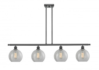Athens - 4 Light - 48 inch - Matte Black - Stem hung - Island Light (3442|516-4I-BK-G125-LED)
