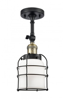 Bell Cage - 1 Light - 6 inch - Black Antique Brass - Semi-Flush Mount (3442|201F-BAB-G51-CE-LED)