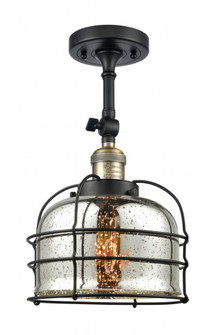 Bell Cage - 1 Light - 9 inch - Black Antique Brass - Semi-Flush Mount (3442|201F-BAB-G78-CE-LED)