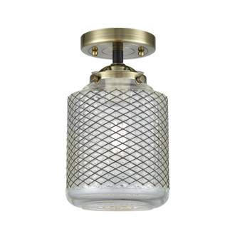Stanton - 1 Light - 6 inch - Black Antique Brass - Semi-Flush Mount (3442|284-1C-BAB-G262-LED)