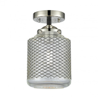 Stanton - 1 Light - 6 inch - Black Polished Nickel - Semi-Flush Mount (3442|284-1C-BPN-G262)