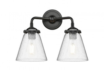 Cone - 2 Light - 14 inch - Oil Rubbed Bronze - Bath Vanity Light (3442|284-2W-OB-G64-LED)