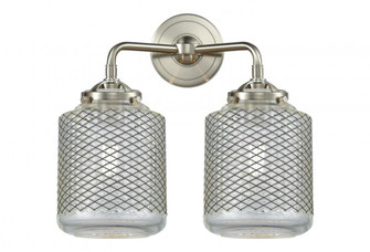 Cone - 2 Light - 14 inch - Brushed Satin Nickel - Bath Vanity Light (3442|284-2W-SN-G62)
