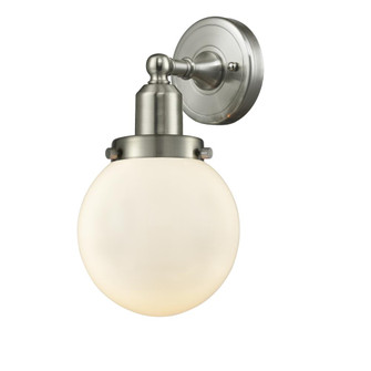 Beacon - 1 Light - 6 inch - Brushed Satin Nickel - Sconce (3442|900H-1W-SN-G201-6-LED)