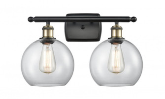 Athens - 2 Light - 18 inch - Black Antique Brass - Bath Vanity Light (3442|516-2W-BAB-G122-LED)