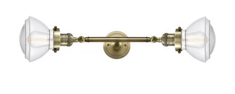 Olean - 2 Light - 7 inch - Antique Brass - Adjustable Bath Vanity Light (3442|208L-AB-G322-LED)
