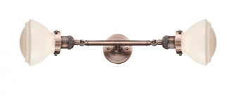 Olean - 2 Light - 7 inch - Antique Copper - Adjustable Bath Vanity Light (3442|208L-AC-G321-LED)
