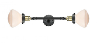 Olean - 2 Light - 7 inch - Black Antique Brass - Adjustable Bath Vanity Light (3442|208L-BAB-G321)