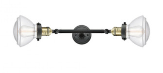 Olean - 2 Light - 7 inch - Black Antique Brass - Adjustable Bath Vanity Light (3442|208L-BAB-G322-LED)