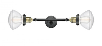 Olean - 2 Light - 7 inch - Black Antique Brass - Adjustable Bath Vanity Light (3442|208L-BAB-G324-LED)