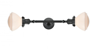 Olean - 2 Light - 7 inch - Matte Black - Adjustable Bath Vanity Light (3442|208L-BK-G321-LED)