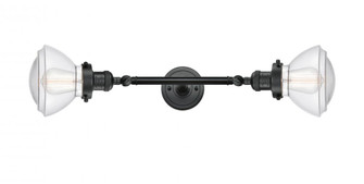 Olean - 2 Light - 7 inch - Matte Black - Adjustable Bath Vanity Light (3442|208L-BK-G322)